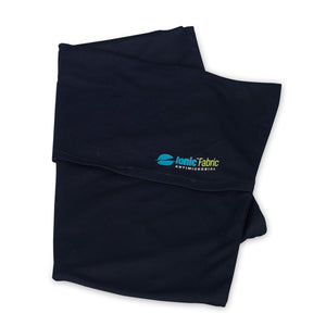 1 black Travel size pillowcase made with Zinc antimicrobial fabric. Soft and comfortable. Kills odor causing bacteria, fungus, and microbes